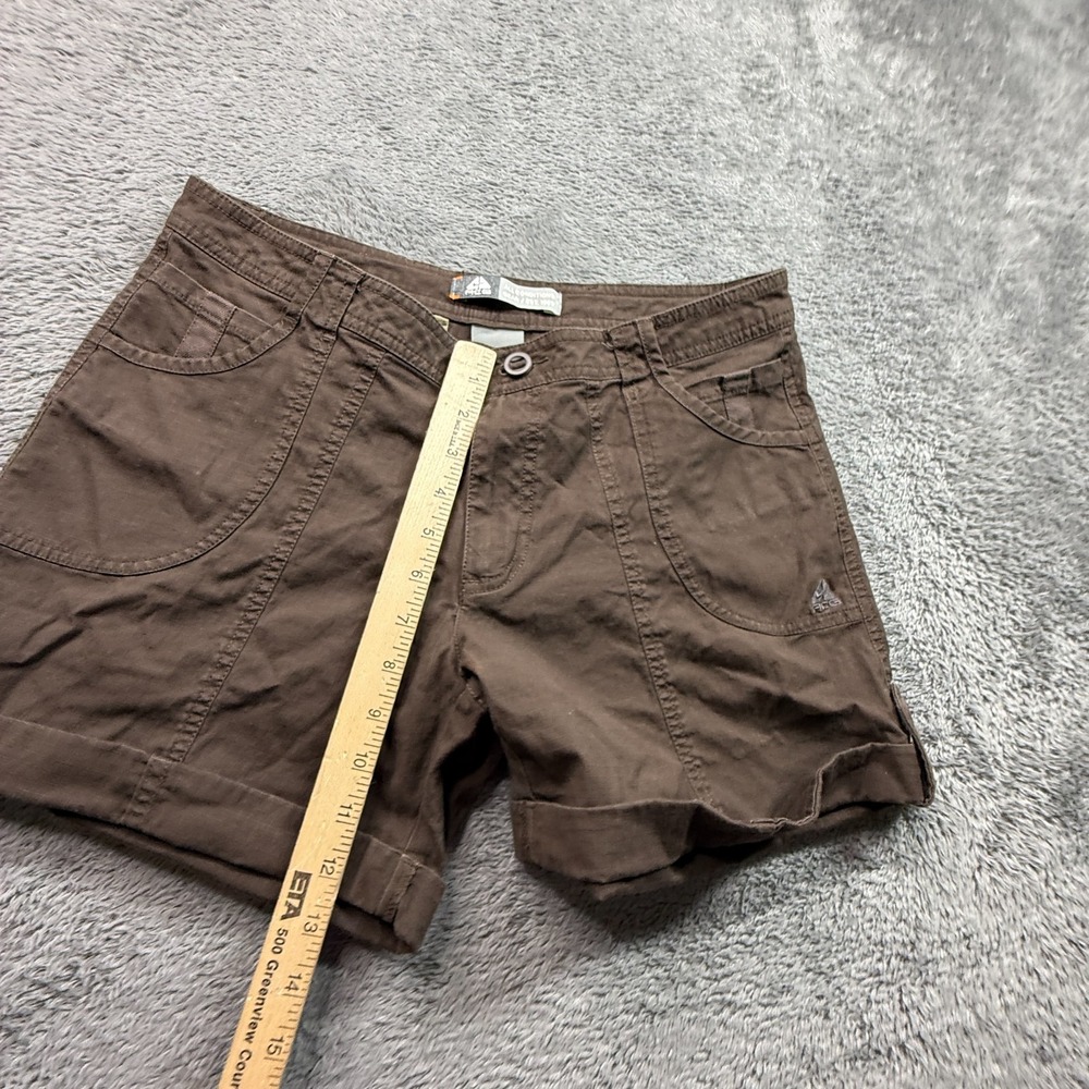 Vintage Y2K Nike ACG Womens Ripstop Roll Tab Shorts Size 8 Brown Outdoor Hiking - Picture 6 of 7